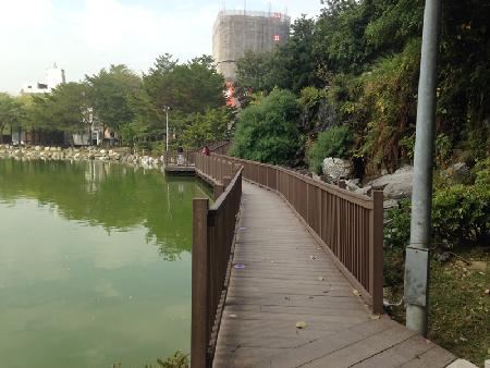 木紋塑膠仿木,塑木,南屯區豐樂公園