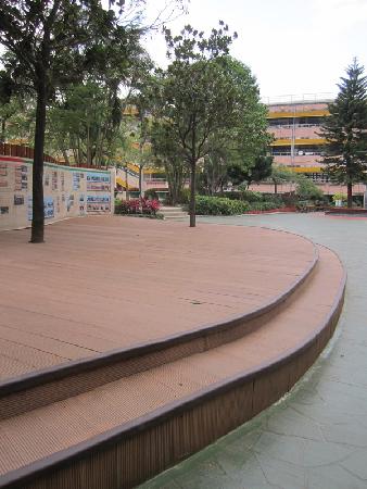 景觀材料,木纖仿木,實踐國小