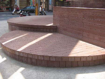 景觀材料,塑木,木纖擠型木,員林國小