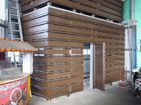 木紋塑膠仿木,塑木,新竹花園街