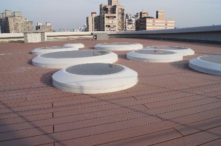 景觀材料,塑木,台中圖書館