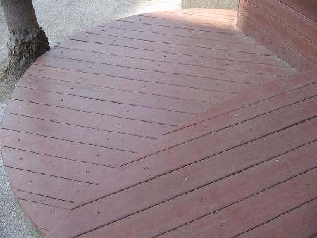 景觀材料,塑木,木纖擠型木,員林國小