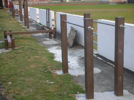 體健設施,塑木,彰化縣埔心鄉休閒自行車道工程