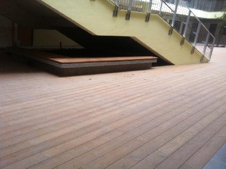 木紋塑膠仿木,塑木,北勢國民小學