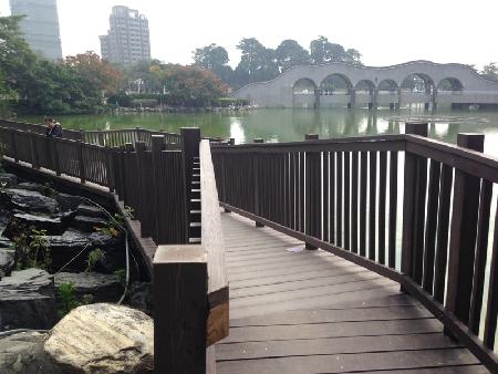 木紋塑膠仿木,塑木,南屯區豐樂公園