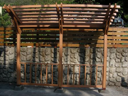 木紋塑膠仿木,塑木,南投縣埔里鎮自行車道