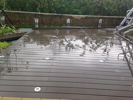 木紋塑膠仿木,塑木,台中市北屯區水資源回收中心