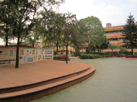 景觀材料,木纖仿木,實踐國小