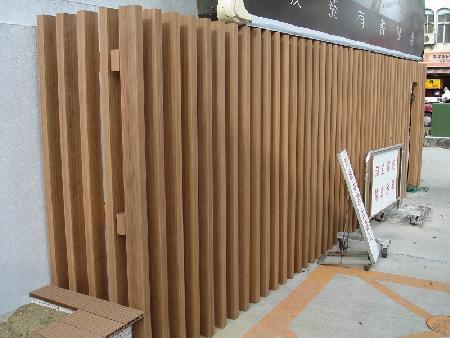 景觀材料,木纖仿木,台南大同加油站