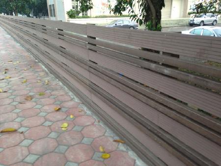 木紋塑膠仿木,塑木,麟洛國中